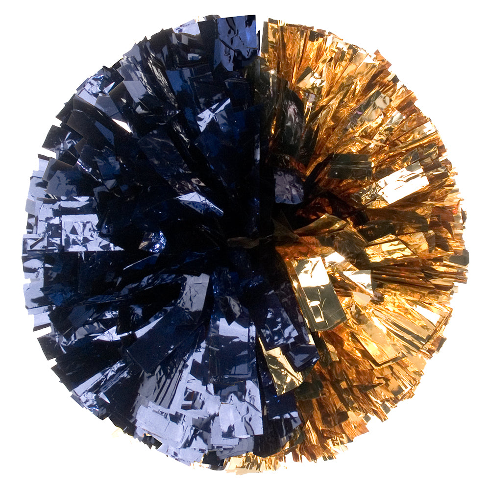 Custom Metallic Adult Show Pom - Half and Half Poms