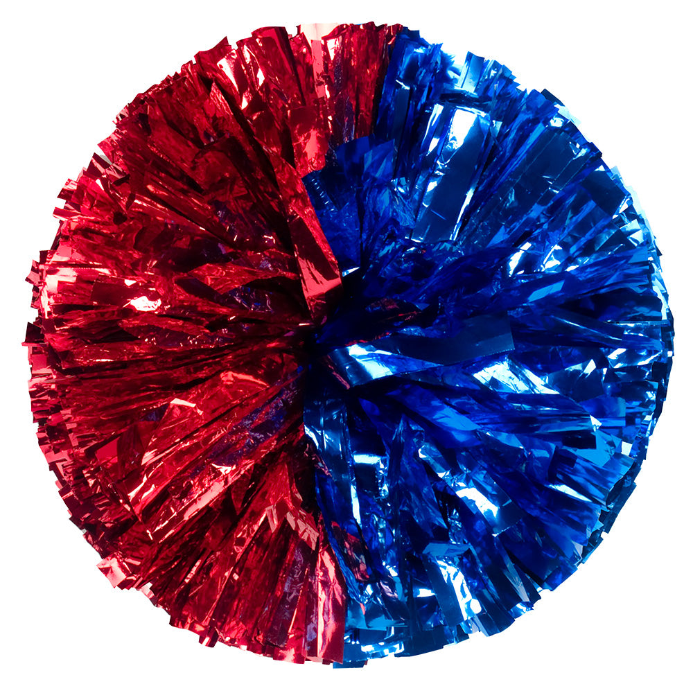 Custom Metallic Adult Show Pom - Half and Half Poms