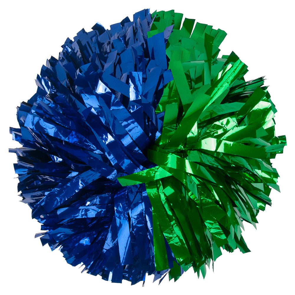 Custom Metallic Adult Show Pom - Half and Half Poms