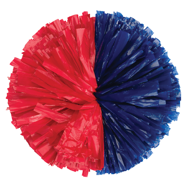 Custom Plastic Adult Show Pom - Half and Half Poms