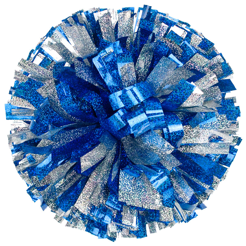 Blue and Silver Holographic Show Pom