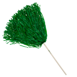 750 count Plastic Rooter Pom - green